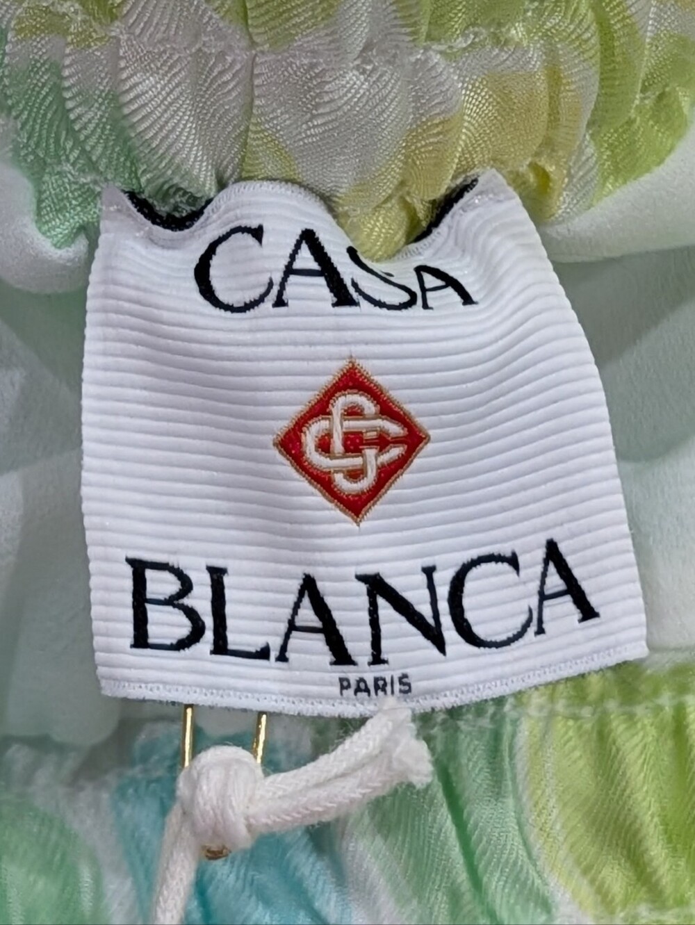 $875 Mens Casablanca Gradient Tennis Tile Silk Shorts Small - Picture 5 of 9